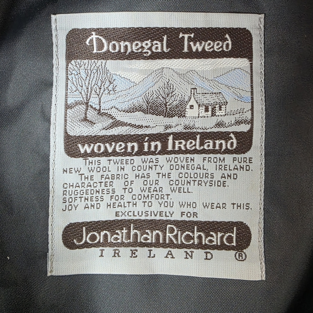JONATHAN RICHARD Donagel Tweed Woven Cap Large. Vintage - Picture 7 of 12